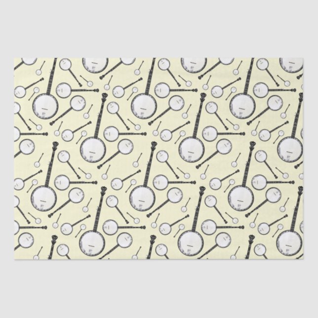 Papel De Seda Professor de Música Banjo Musical (Frente )