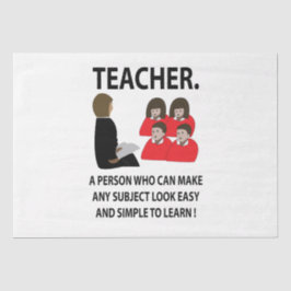 Papel De Seda Professora De Volta À Escola Cita Professora De Ti