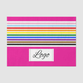 Papel De Seda Progresso do Modelo de Logotipo de Empresa Rosa