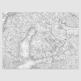 Papel De Seda Projeto da Série de Mapas Digitais Preto e Branco 
