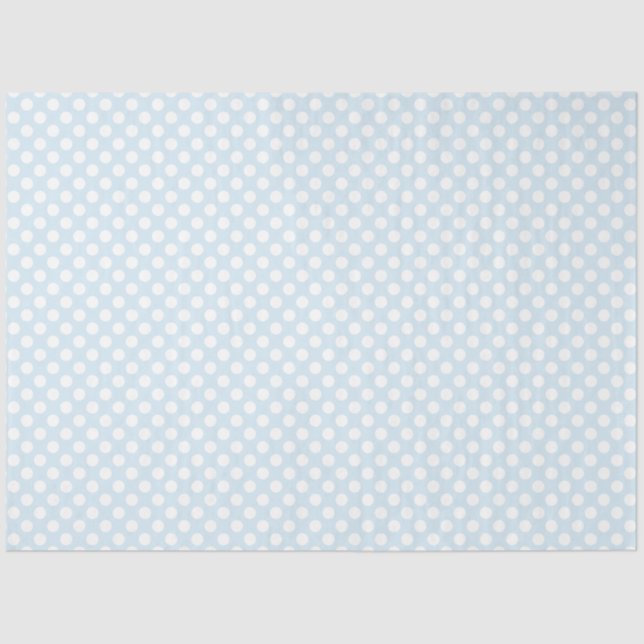 Papel De Seda Publicação do Teclado Azul-Bolinhas Branco (Frente )