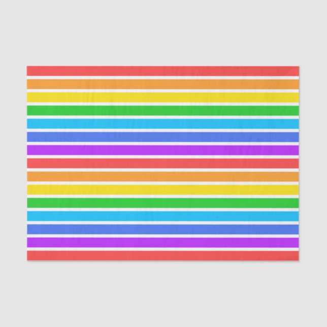 Papel De Seda Publicação dos tecidos Rainbow e White Stripes (Frente )