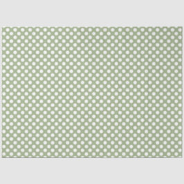 Papel De Seda Publicação dos tecidos verde e Bolinhas branca