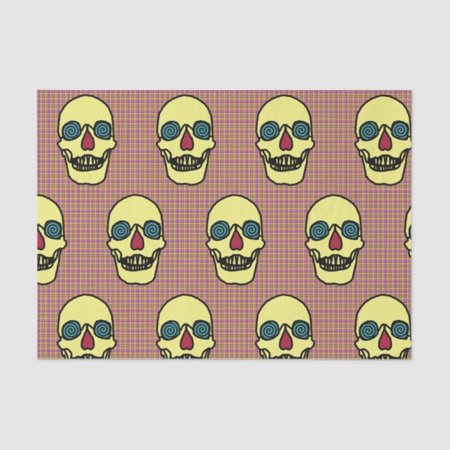 Papel De Seda Publicação técnica personalizada de 10 lb, SKULL b (Frente )