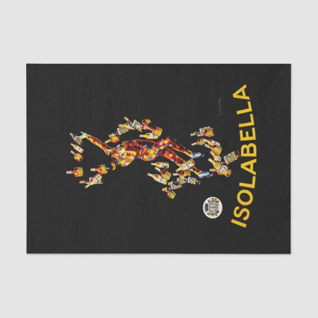 Papel De Seda Publicidade do Licor Isolabella de Leonetto Cappie (Frente )