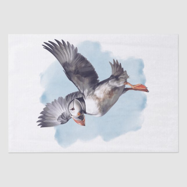 Papel De Seda Puffin Bird (Frente )