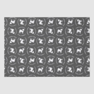Papel De Seda Pug Chá de fraldas Cão Puppy Sexo Neutro