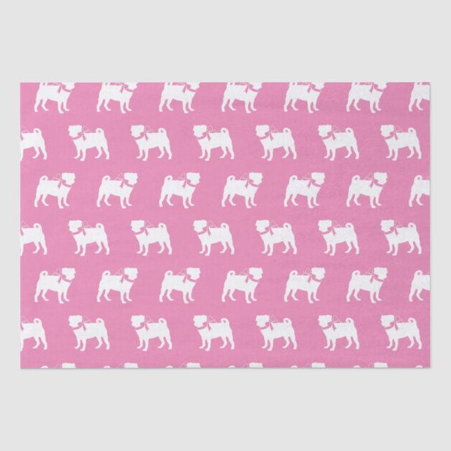 Papel De Seda Pug Dog Puppy Tissue Paper (Frente )