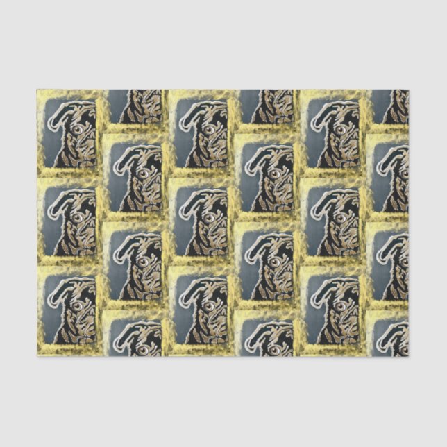 Papel De Seda Pug Tissue Paper (Frente )