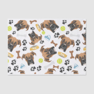 Papel De Seda Pugilista de sorriso do cão