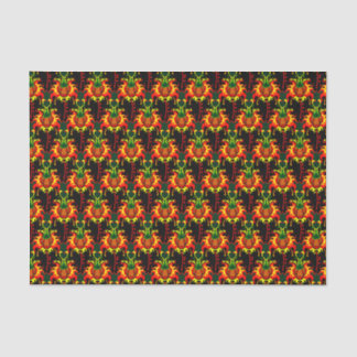 Papel De Seda Pumpkin Cabeça Flaming Padrão de Interbloqueio