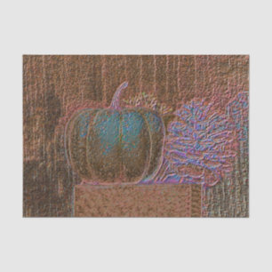 Papel De Seda Pumpkin Cheiro Metálico Dourado Púrpura Queda