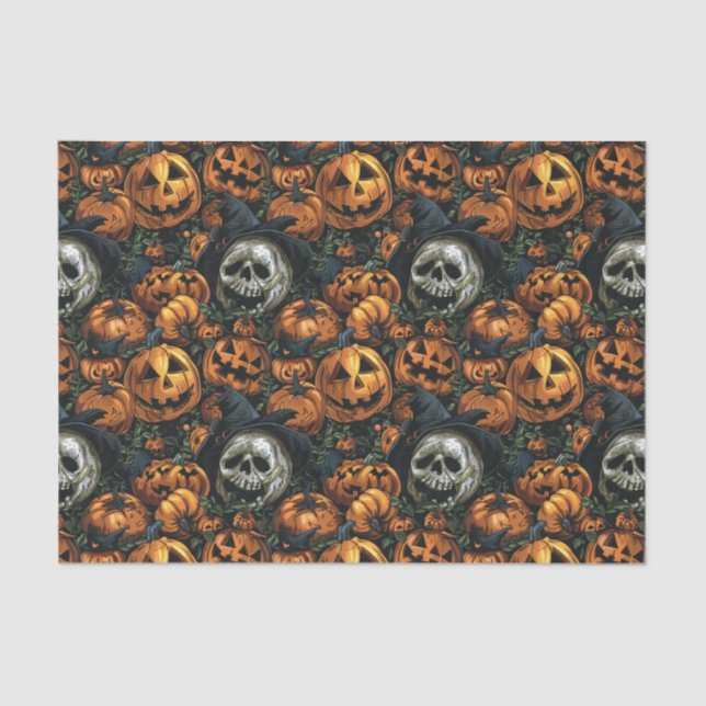 Papel De Seda Pumpkin Dark Halloween (Frente )