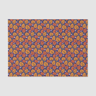 Papel De Seda Pumpkin De Halloween Famoso Padrado