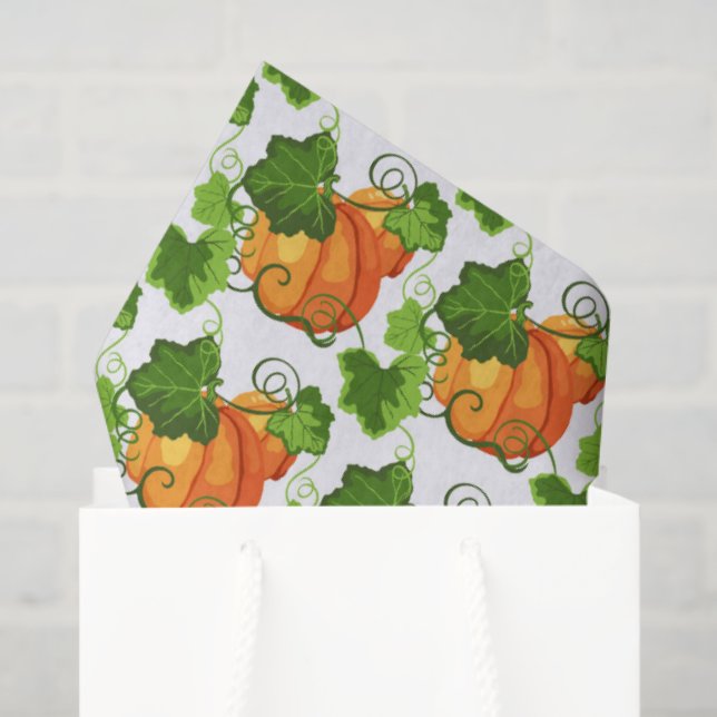 Papel De Seda Pumpkin de queda (Sacola de presentes)