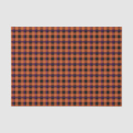 Papel De Seda Pumpkin Orange & Purple Tartan