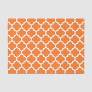 Papel De Seda Pumpkin Orange Whatrefoil Padrão Marroquino #5