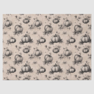 Papel De Seda Pumpkin Vintage e Padrão de Engrenagem de Vinha