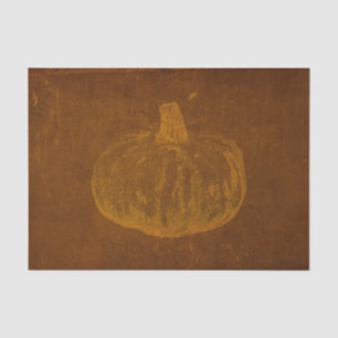 Papel De Seda Pumpkin Vintage Laranja Outono Textura em relevo