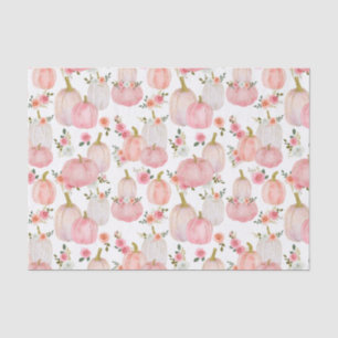 Papel De Seda Pumpkins cor-de-água Florais Rosas de pastel