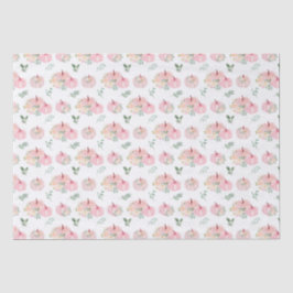 Papel De Seda Pumpkins Floral Rosa