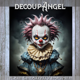 Papel De Seda Puppete da dissociação branca escura