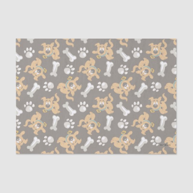 Papel De Seda Puppy Scooby-Doo Bone & Paw Print Patterno (Frente )