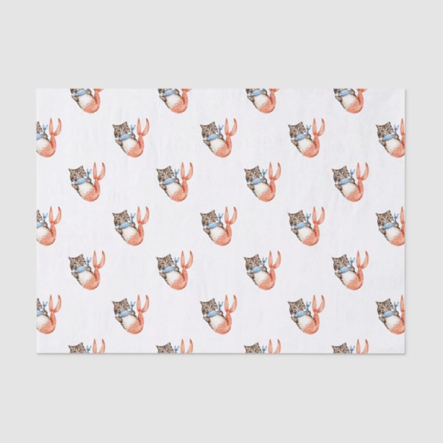 Papel De Seda Purmaid Cat Mermaid (Frente )