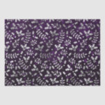 Papel De Seda Purple Bokee and Silver Foil Christmas Holly<br><div class="desc">Elegante Purple Bokeh e Silver Foil de Natal Holly design</div>