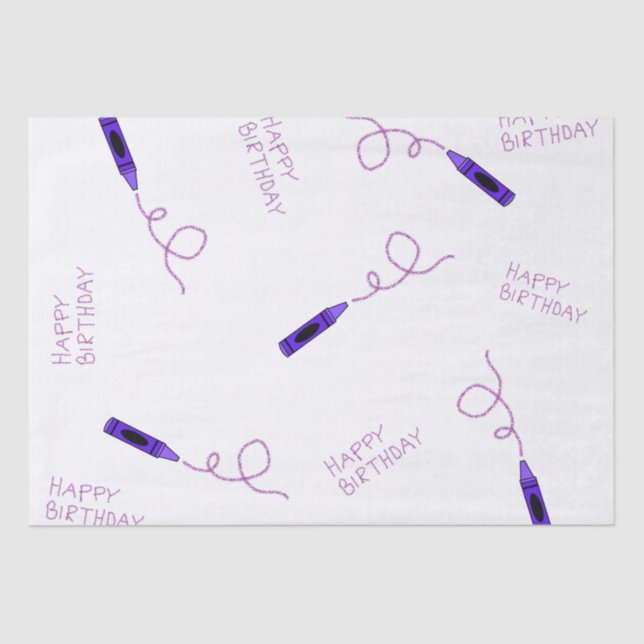Papel De Seda Purple Crayon (Frente )