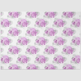 Papel De Seda Purple e Silver Série Floral Design 6