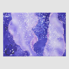 Papel De Seda Purple Glam Agate Glitter Sparkle Design