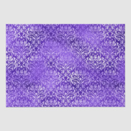 Papel De Seda Purple Glam Damask Elegant Floral Design