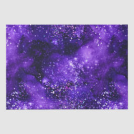 Papel De Seda Purple Glam Galaxy Glitter Sparkle Design