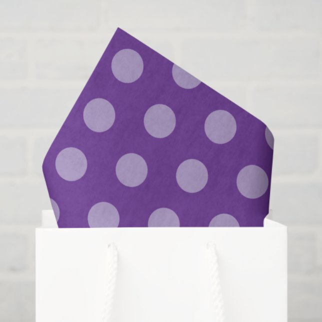 Papel De Seda Purple Polka Dots  (Sacola de presentes)
