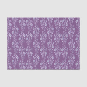 Papel De Seda Púrpura bonito e padrão floral lilac