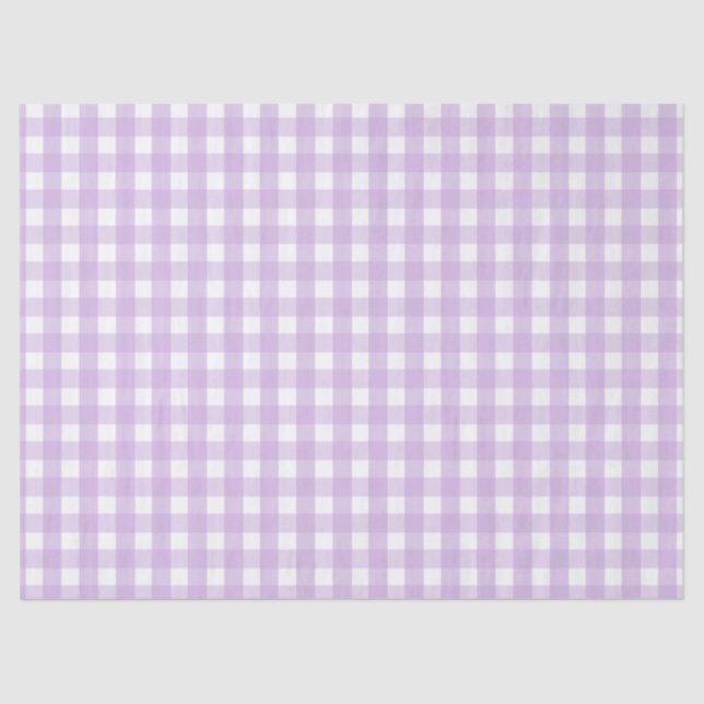 Papel De Seda Púrpura de Gingham Pastel (Frente )