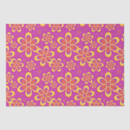 Papel De Seda Púrpura Magenta Flores Sem Costura Padrão