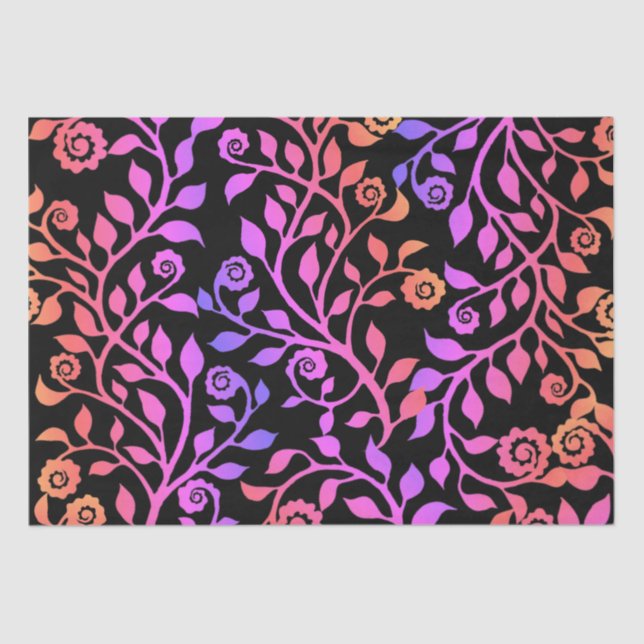 Papel De Seda Púrpura Rosa Preta Púrpura Púrpura Púrpura Púrpura (Frente )