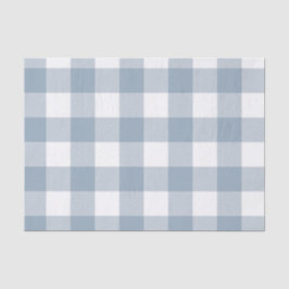 Papel De Seda Quadrado Xadrez Azul Cinza Rústico Fazenda