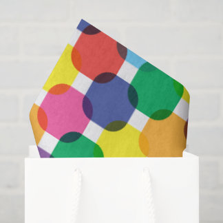 Papel De Seda Quadrados Coloridos 