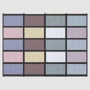 Papel De Seda Quadrados Coloridos Geométricos