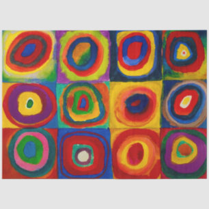 Papel De Seda Quadrados com Círculos, Abstrato, Wassily Kandins