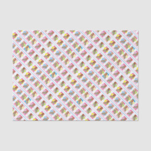 Papel De Seda Quadrados de Menina Doce