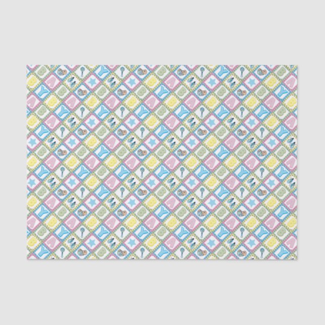 Papel De Seda Quadrados do Sweet Baby Boy (Frente )