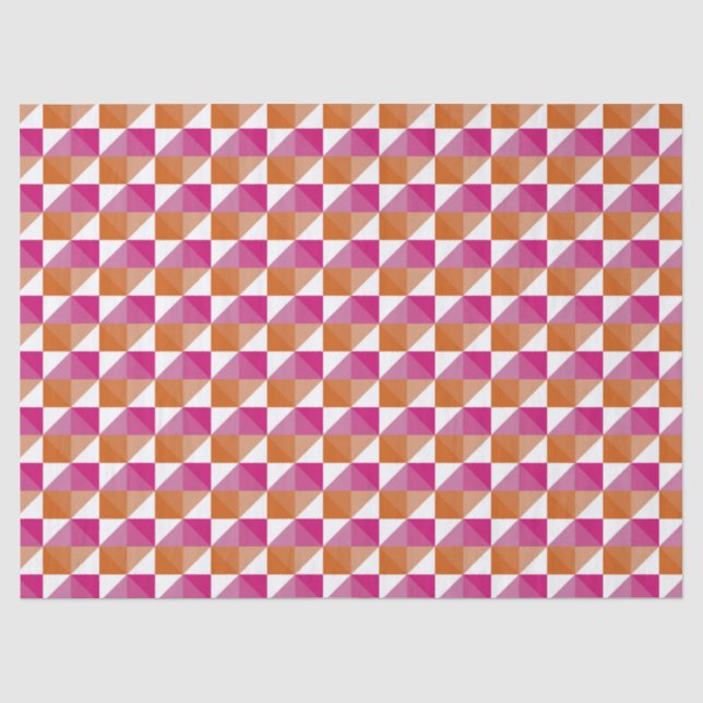 Papel De Seda Quadro de controlo laranja e rosa (Frente )
