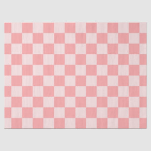Papel De Seda Quadro de verificação rosa