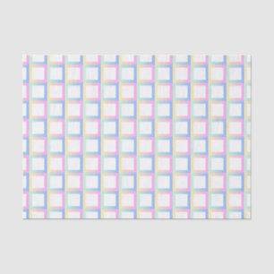 Papel De Seda Quadros de Padrões de Gradiente Simétricos Brancos