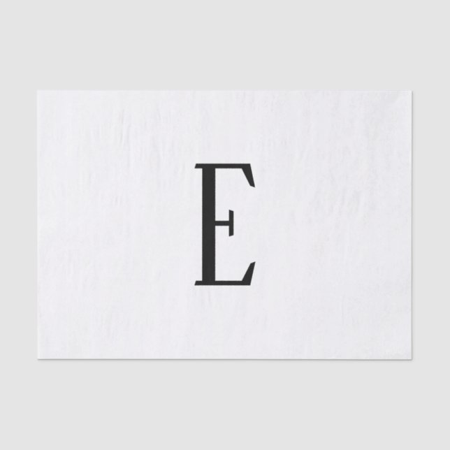Papel De Seda Qualquer Letra | Preto e Branco ou Cores DIY  (Frente )