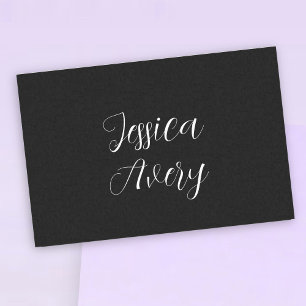 Papel De Seda Qualquer Nome Script branco editável elegante em